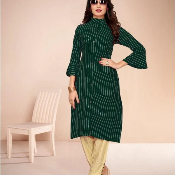 RAYON KURTI WITH PANT - 1, Green,, XXL-44