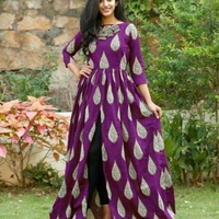 RAYON KURTI 120 - 1, Green,, L (40)