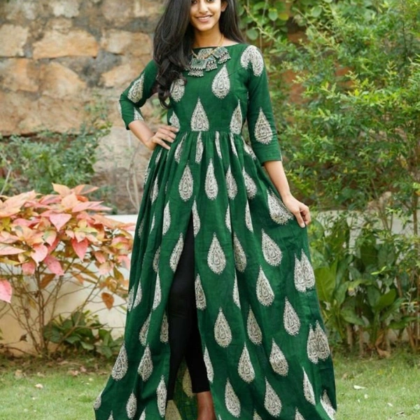 RAYON KURTI 120 - 1, Green,, L (40)