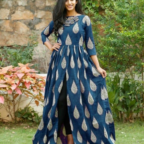 RAYON KURTI 120 - 1, Light blue, XL-42,