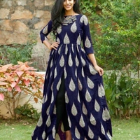 RAYON KURTI 120 - 1, Green,, XXL-44