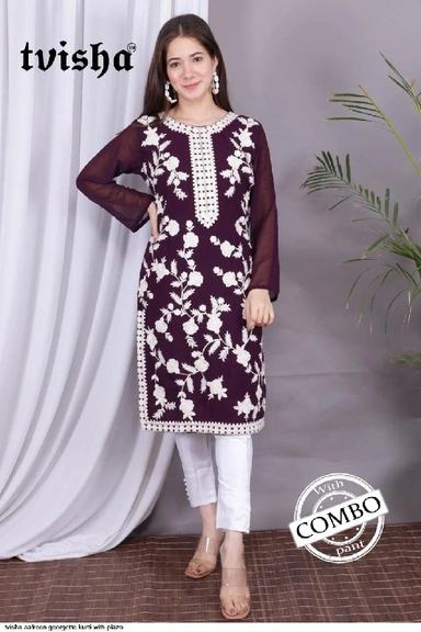 GEORGETTE KURTI WITH PLAZO B