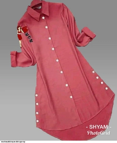 BEAUTIFUL RAYON SHIRT TYPE TOP 