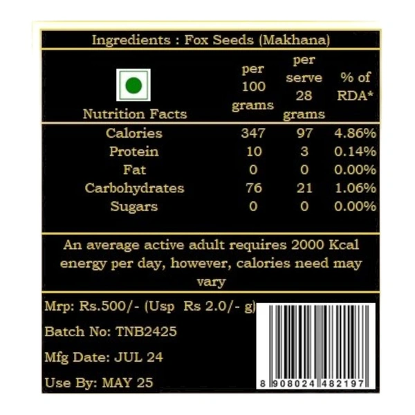Fox Nuts (Makhana) Jumbo  - 250g