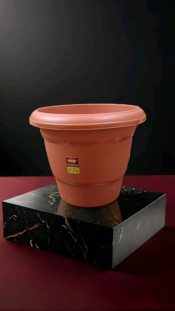 Ankur Pot 12 Inch ( Pack Of 3) - Brown, 12 Inch