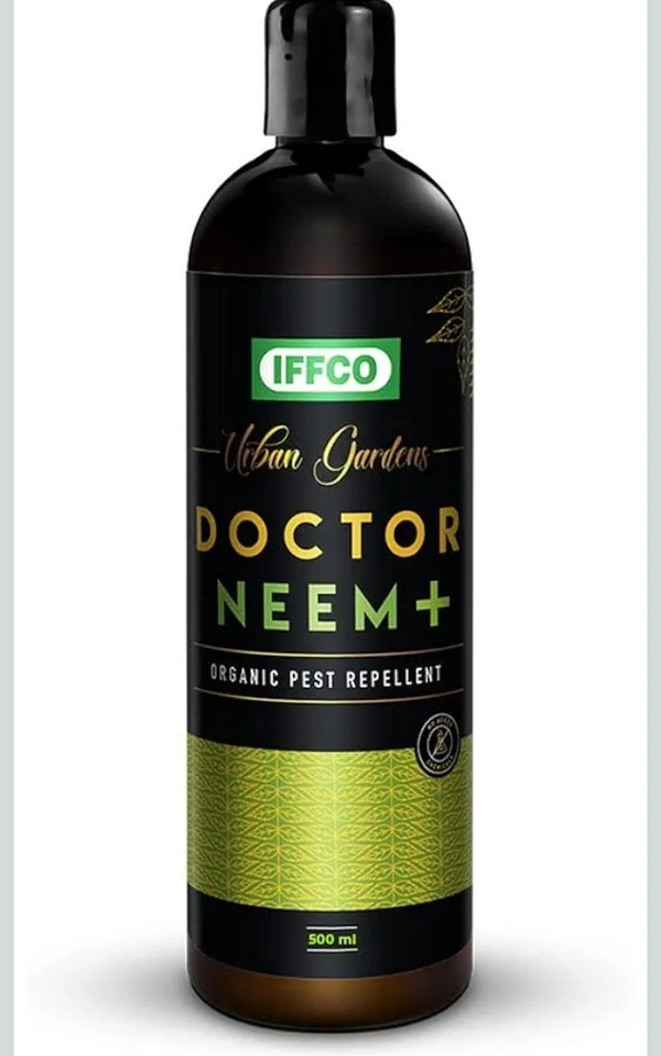 IFFCO Urban Gardens Doctor Neem+ 200ml – Organic Pest Repellent - Triple Action of Neem Oil, Pongamia Oil, Lemongrass Oil - 100% Water Soluble