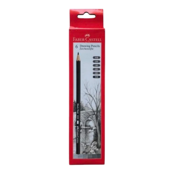 Faber Castell Drawing Pencils 6 Shade (HB/2B/4B/6B/8B/10B)