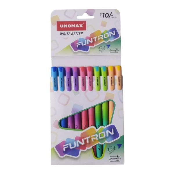 Unomax Funtron Gel Pen Set Of 10