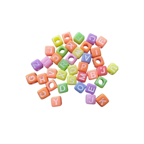 Alphabet Beads Sequence  Mix colour (100 Pcs)