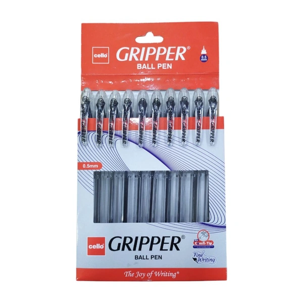 Cello Gripper Ball Pen - Black
