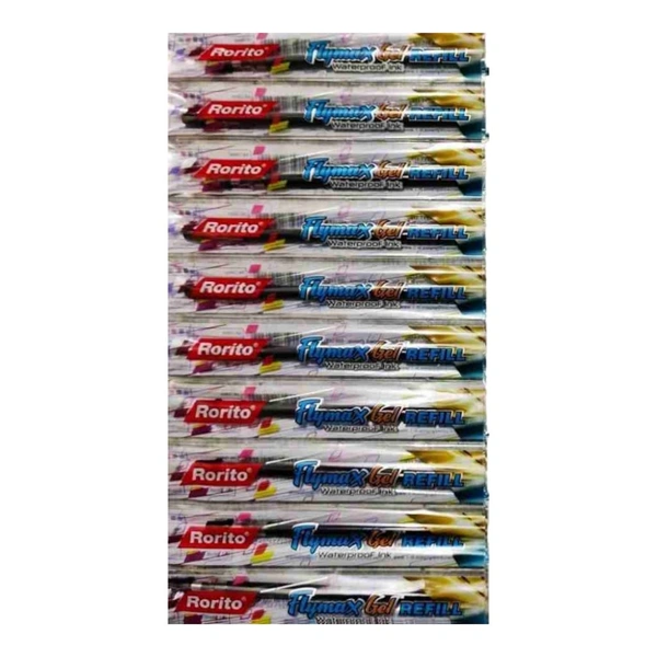 Rorito Flymax Gel Pen Refill (10 Refill Pack) - Blue