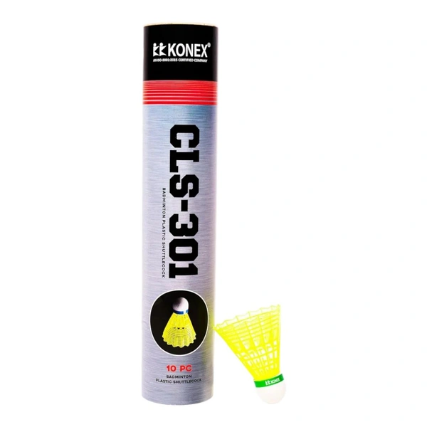 Konex CLS-301 Badminton Plastic Shuttlecock (10 Pcs)
