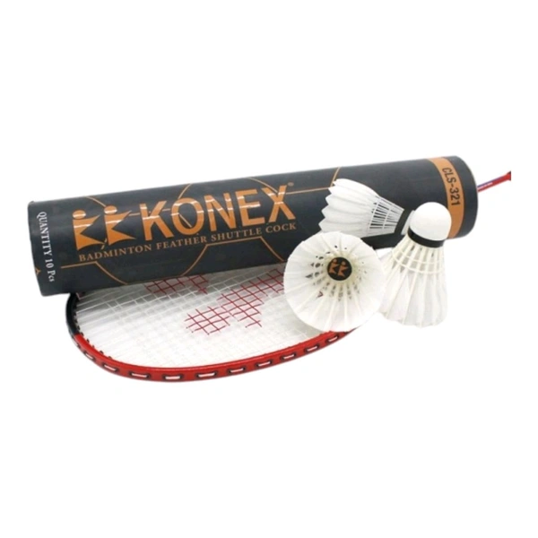 Konex CLS-321 Badminton Feather Shuttlecock (10 Pcs)