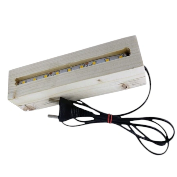 Wooden Stand With Led Light 8 Inch