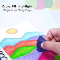 Mapped MAPED MAGIC STONE COLOURS - 12 SHADES|BRIGHT COLOURS|TRINGULAR COLOURS|FIDGET SPINNER SHAPE|NON TOXIC|BIRTHDAY GIFT|HIGHLIGHTER|RETURN GIFT|LONG LASTING|CLEAN AND SAFE|PREMIUM & RICH COLOURS