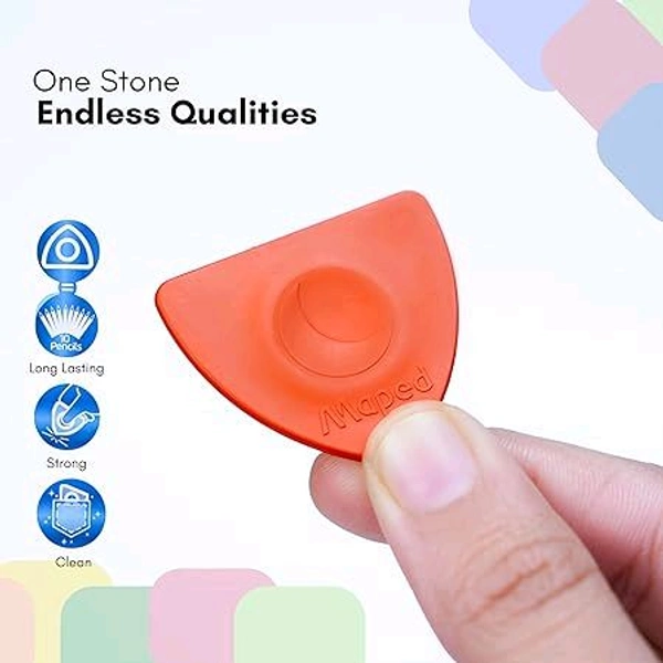 Mapped MAPED MAGIC STONE COLOURS - 12 SHADES|BRIGHT COLOURS|TRINGULAR COLOURS|FIDGET SPINNER SHAPE|NON TOXIC|BIRTHDAY GIFT|HIGHLIGHTER|RETURN GIFT|LONG LASTING|CLEAN AND SAFE|PREMIUM & RICH COLOURS