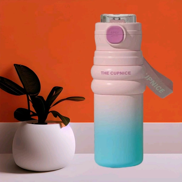 Dual Drinking Vaccum Cup Water Bottle 600ML Hot & Cold