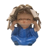  Hat Monk Buddha Idols Set Of 4 Pcs Showpiece for Car Dashboard/Home Decor 