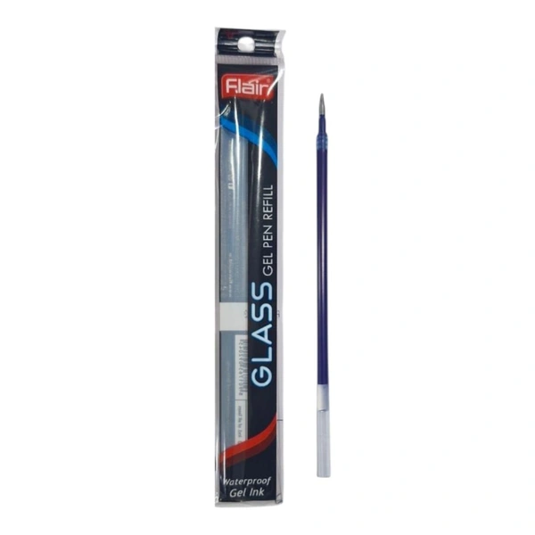 Flair Glass Gel Pen Refill (10 Pcs) - Black