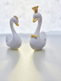 Swan Couple White Colour 