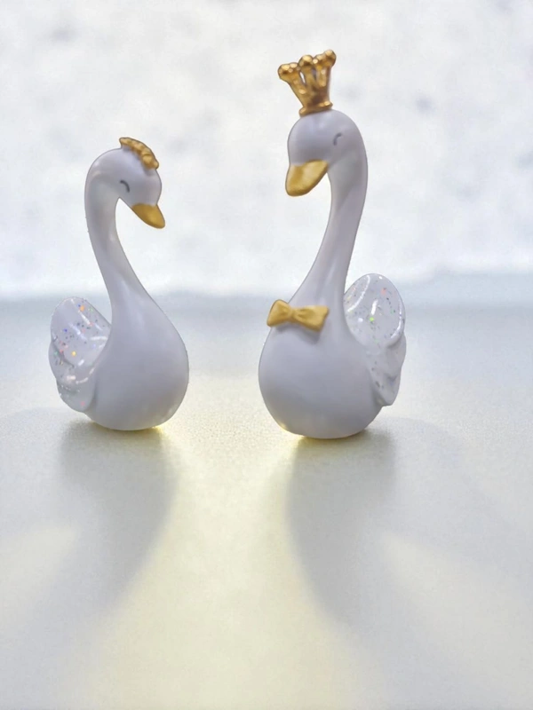 Swan Couple White Colour 