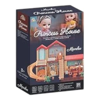 Manku Princess Doll House 75cm X 28cm X 51.5cm With 166 Parts
