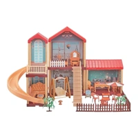 Manku Princess Doll House 75cm X 28cm X 51.5cm With 166 Parts