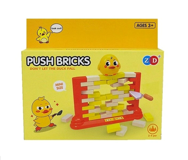 Push Bricks Wall Game For Kids 2-4 Player Game. Dont Let The Duck Fall.