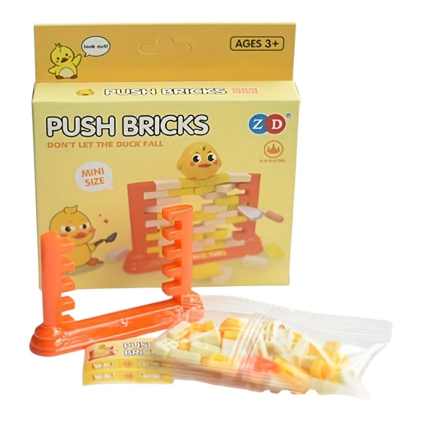 Push Bricks Wall Game For Kids 2-4 Player Game. Dont Let The Duck Fall.