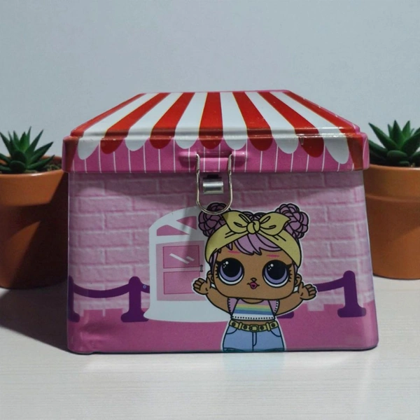 Small Coin Box For Kids With 1 Lock And 2 Keys