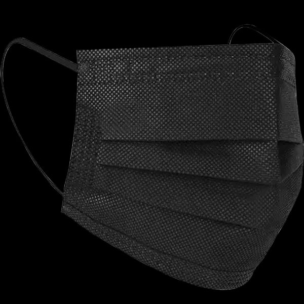 Disposable FaceMask 3 Ply Black Color - 3-Ply, Black
