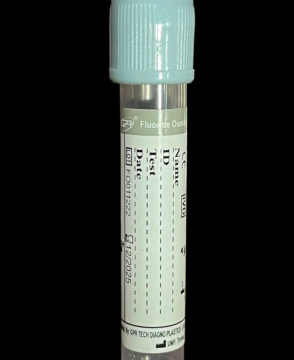 GPR Blood Collection Fluoride Tube  - 2Ml, Gray