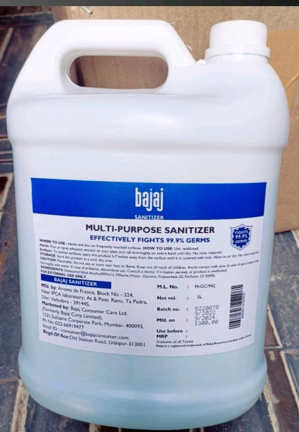 MULTI-PURPOSE SANITIZER - Cornflower Blue, 5 Liter