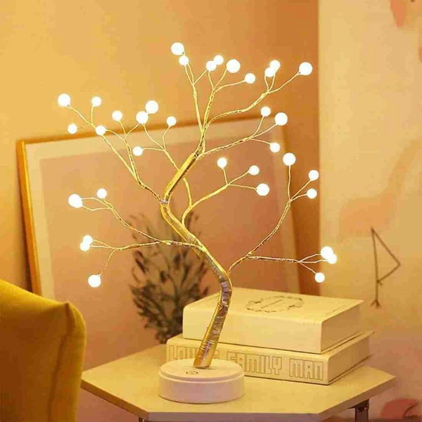 YOUR KART Bonsai Tree Lamp |DIY Artiticial Light Tree Lamp Decoration Festival Holiday Battery/USB Operated (Pearl Node Lamp)  