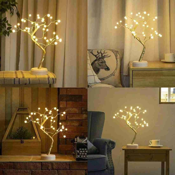 YOUR KART Bonsai Tree Lamp |DIY Artiticial Light Tree Lamp Decoration Festival Holiday Battery/USB Operated (Pearl Node Lamp)  