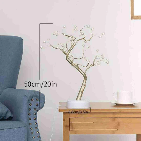 YOUR KART Bonsai Tree Lamp |DIY Artiticial Light Tree Lamp Decoration Festival Holiday Battery/USB Operated (Pearl Node Lamp)  