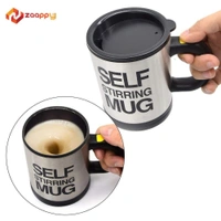 YOUR KART Self Stirring Coffee, Stainless Steel Automatic Self Mixing & Spinning Cup Stainless Steel Plastic Coffee Mug PACK OF 1