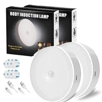 YOUR KART Motion Sensor Light for Home (Pack of 2) with USB Charging Wireless Self Adhesive LED Induction Lamp Sensor Light for Wardrobe Lights with Sensor Night Light for Cupboard Stairs