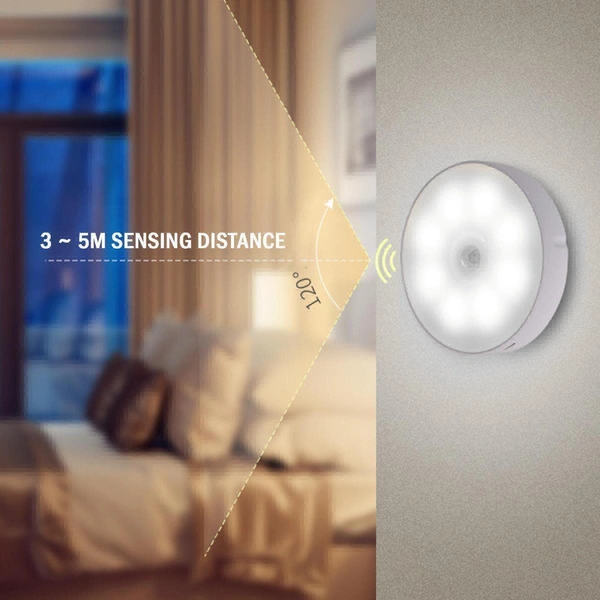 YOUR KART Motion Sensor Light for Home (Pack of 2) with USB Charging Wireless Self Adhesive LED Induction Lamp Sensor Light for Wardrobe Lights with Sensor Night Light for Cupboard Stairs