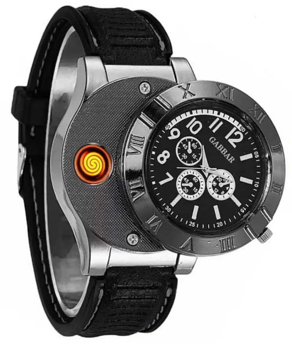 YOUR KART CLASSIC CASUAL DESIGN:- This Is A 2-In-1 Design, Combines Cigar Lighter. The round white dial featuring 3 decorative non-functional sub- dials, analog display, leading edge casual fashion.
