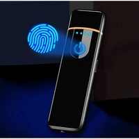 YOUR KART Smart Fingerprint Sensor Lighter USB Rechargeable Lighter Touch Screen Flameless Windproof Cigarette Lighter Double Side Ignition Lighter Smoking Best Gift .