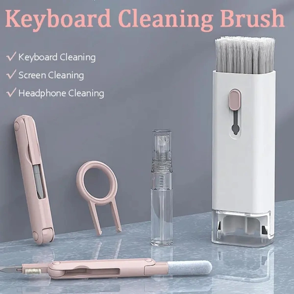 YOUR KART 7 IN 1 ELECTRONIC CLEANER KIT, CLEANING KIT FOR MONITOR KEYBOARD AIRPODS, SCREEN DUST BRUSH INCLUDING SOFT SWEEP, SWIPE, AIRPOD CLEANER PEN, KEY PULLER AND SPRAY 