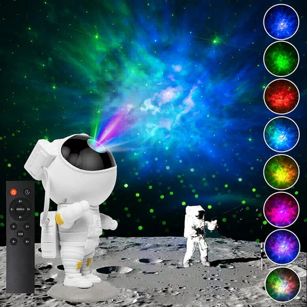 YOUR KART Astronaut Projector with Remote Control - 360° Adjustable Timer Kids Astronaut Nebula Night Light