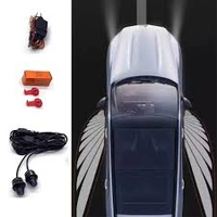 YOUR KART  Motorcycle LED Angel Wings Style Light Waterproof, Universal fit for All Motorcycle and Car Models (White Color Angel Wings Reflection) (Pack of 2)