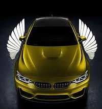 YOUR KART  Motorcycle LED Angel Wings Style Light Waterproof, Universal fit for All Motorcycle and Car Models (White Color Angel Wings Reflection) (Pack of 2)