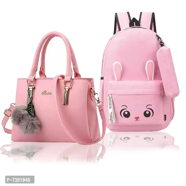 Trendy Cute Handy Hand-Helder Shoulder Bag And Backpack Combo For Women