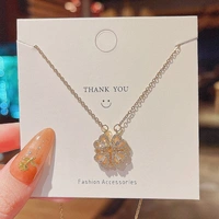 LOVE HEART pendant Necklace Rose Diamond Leaf CLOVER  Heart 