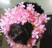 artificial gajra for hair/Artifical Flower gajra Hair Accessories For Women and Girls White&Pink (Pack Of-2)