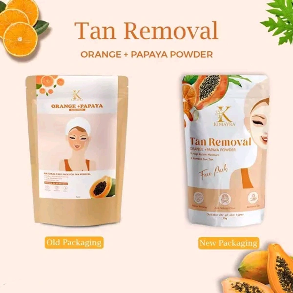Kimayra Organic Orange + Papaya Face Pack Powder For Tan Removal