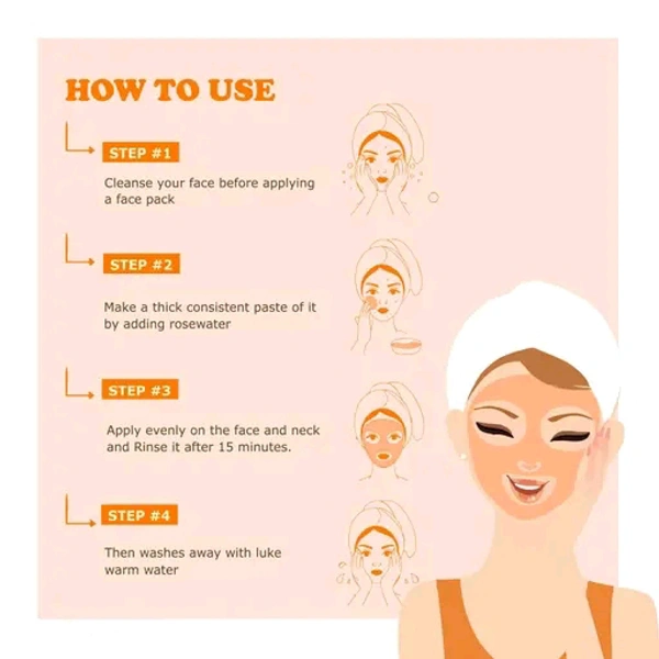 Kimayra Organic Orange + Papaya Face Pack Powder For Tan Removal